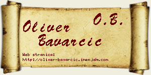 Oliver Bavarčić vizit kartica